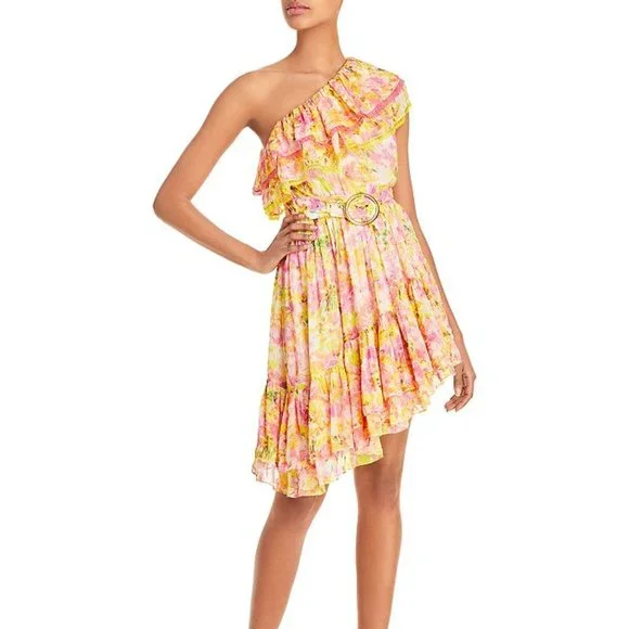 rococo sand one shoulder dress Retrofete